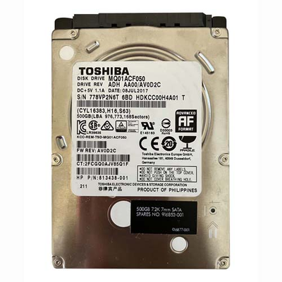 916852-001 HP 500GB 7200RPM SATA 6Gb/s 32MB Cache 2.5-inch Hard Drive