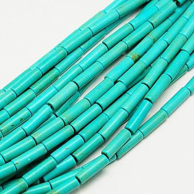 1 Strand Column Synthetic Turquoise Beads Strands