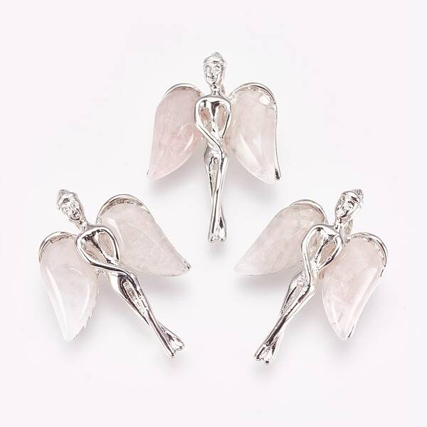 Natural Rose Quartz Pendants