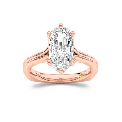 Fleur Elongated Cushion Cut Lab Grown Diamond Engagement Ring | 10K Rose Gold 1 1/2 CT. TW.