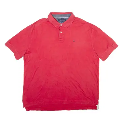 TOMMY HILFIGER Mens Polo Shirt Red XL