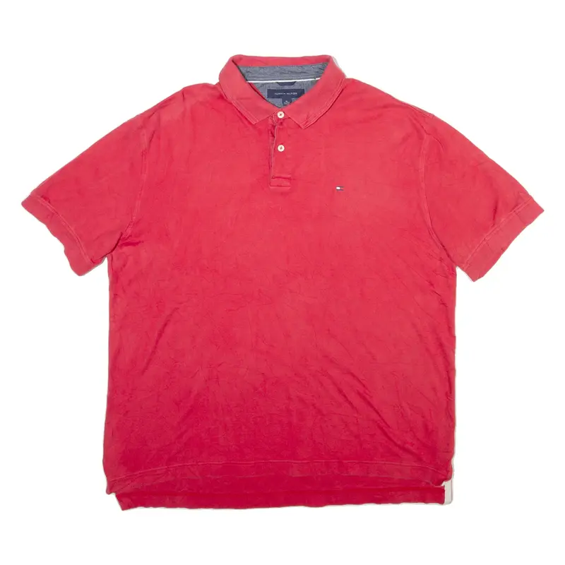 TOMMY HILFIGER Mens Polo Shirt Red XL