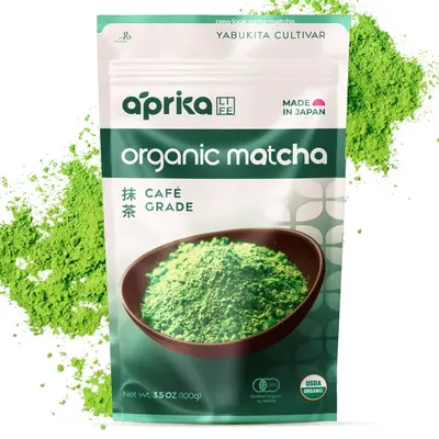 Aprika Life Organic Matcha Green Tea Powder from Japan - Sugar Free Beverage