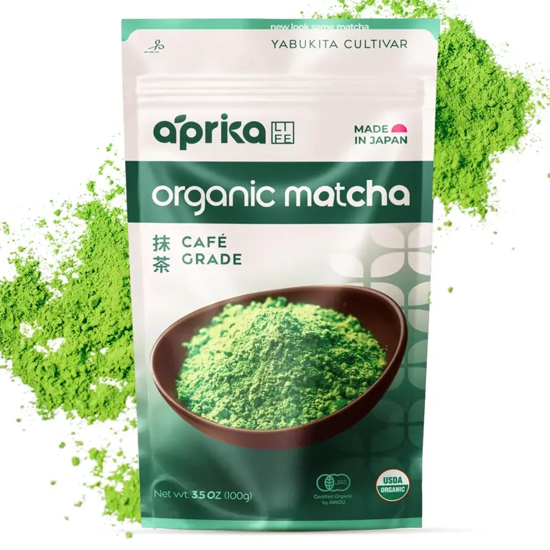 Aprika Life Organic Matcha Green Tea Powder from Japan - Sugar Free Beverage