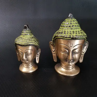 Lord Buddha Head Brass statue | Size: Small