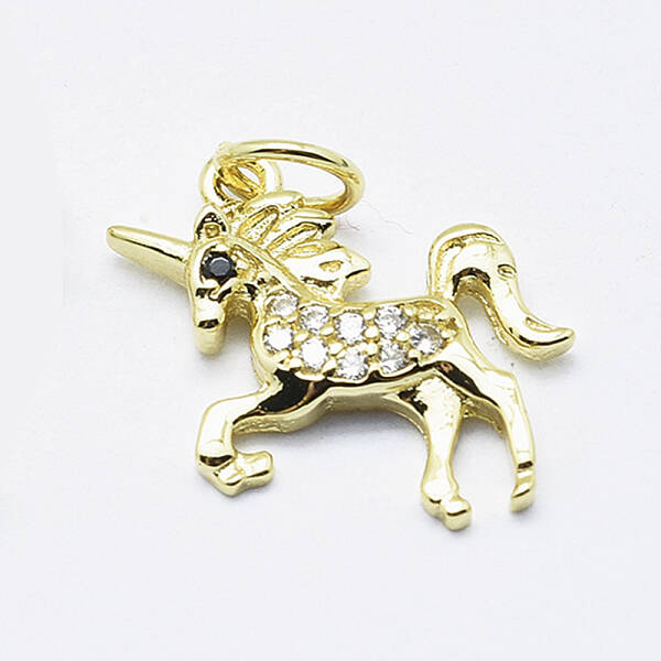 Brass Micro Pave Cubic Zirconia Pendants