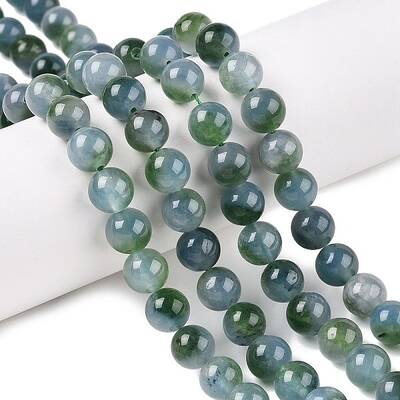 Dyed Natural White Jade Beads Strands