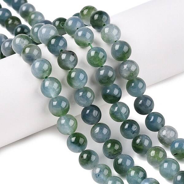 Dyed Natural White Jade Beads Strands