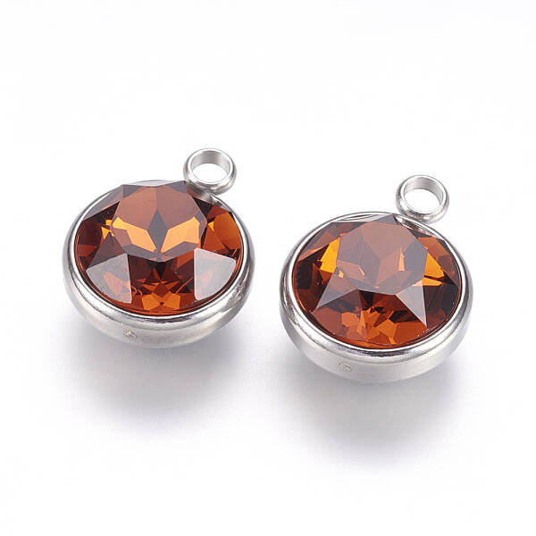 K9 Glass Rhinestone Pendants