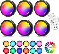 Puck Lights, Under Cabinet Light, Dimmable 13 RGB Colors Changeable Night Lamp, Affordable Lighting Hack Home Decor ((Battery...