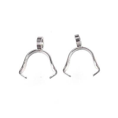 Tarnish Resistant 201 Stainless Steel Ice Pick Pinch Bails