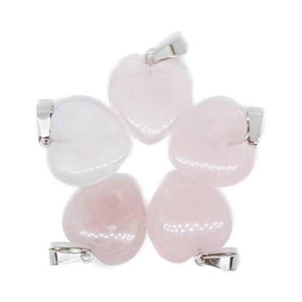 Valentine's Day Natural Rose Quartz Pendants
