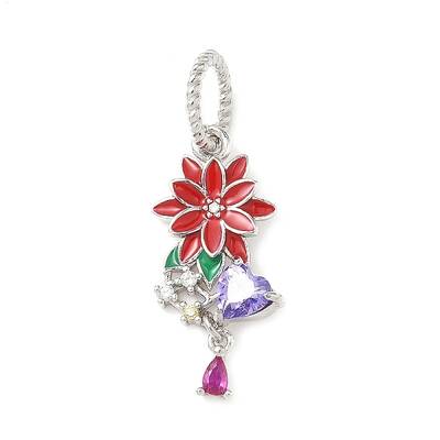 925 Sterling Silver Pave Cubic Zirconia with Enamel Pendants