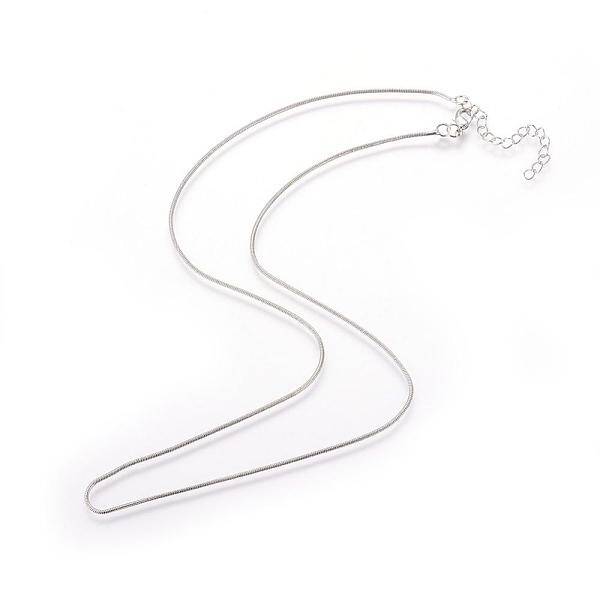 Brass Round Snake Chains Necklace Making