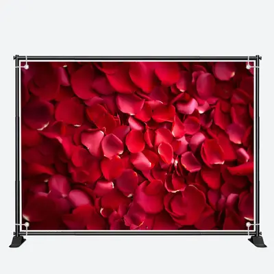 Scatter Red Rose Petals Backdrop For Valentines Day - Aperturee