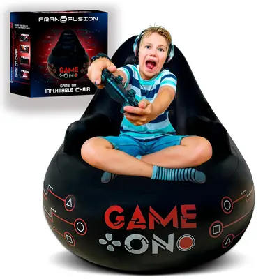 Huge Inflatable Gaming Chairs for Adults, Kids & Teens of All Ages - with Cup Holders & Side Pocket - Premium Game Chair for ...