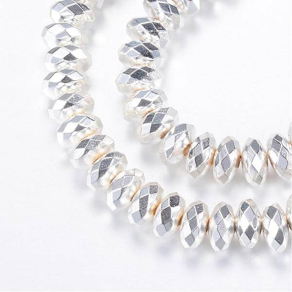 Electroplate Non-magnetic Synthetic Hematite Bead Strands