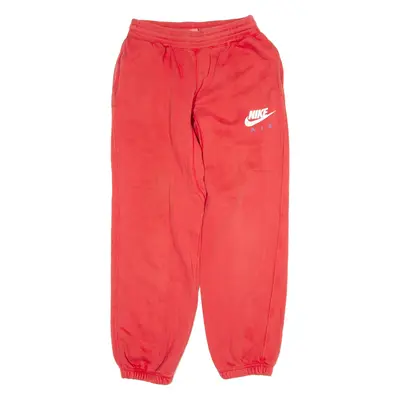 NIKE Mens Joggers Red Tapered S W28 L28
