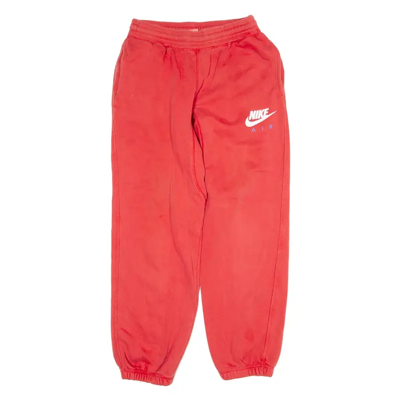 NIKE Mens Joggers Red Tapered S W28 L28