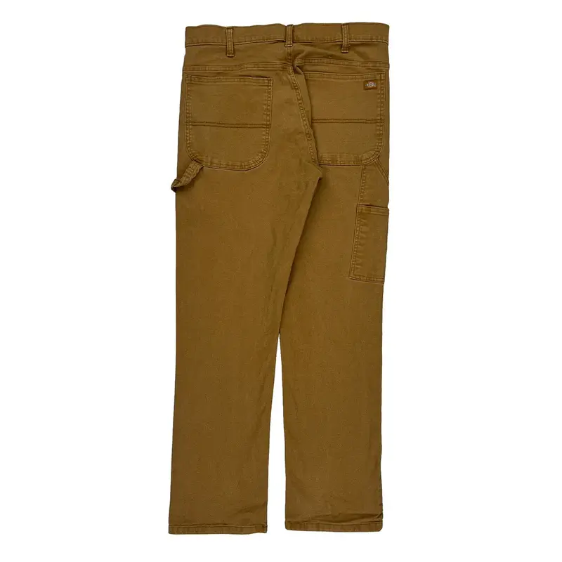 Dickies Carpenter Trousers - 34W 31L Brown Cotton Blend | Size: 34″ waist