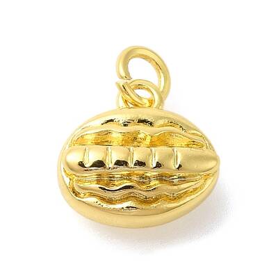 Oval Rack Plating Brass Pendants Charms