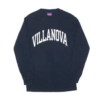 CHAMPION Villanova Pennsylvania USA T-Shirt Blue Long Sleeve Mens S