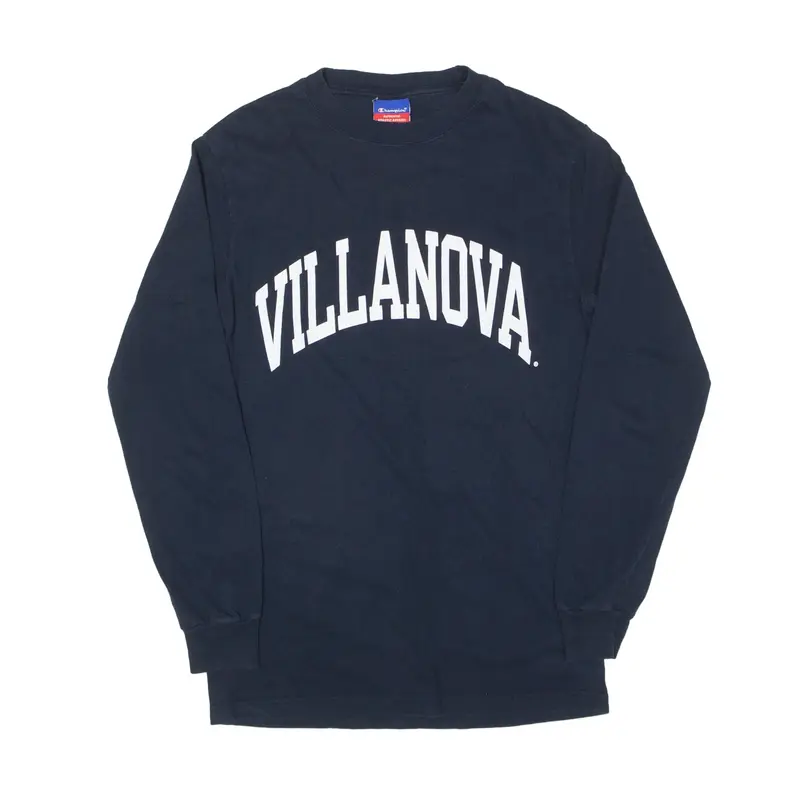CHAMPION Villanova Pennsylvania USA T-Shirt Blue Long Sleeve Mens S