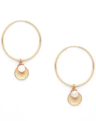 Belle Hoop Earrings | Metal Color: Gold