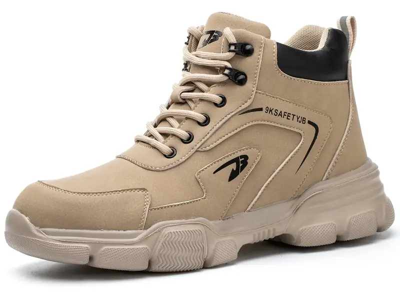 Men's Work Boots Steel Toe Safety Shoes Non-Slip Lightweight Industrial Sneakers