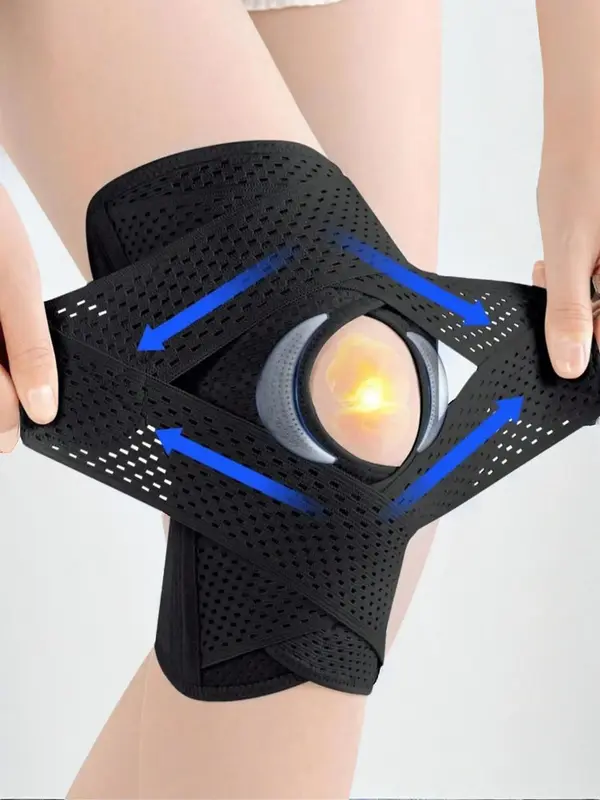 Breathable Adjustable Knee Brace for Spring, Sports Knee Protector for Running Jumping Basketball Camping Tennis Pickleball, ...