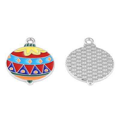 Rack Plating Alloy Enamel Pendants