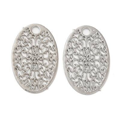 Long-Lasting Plated Brass Filigree Pendants