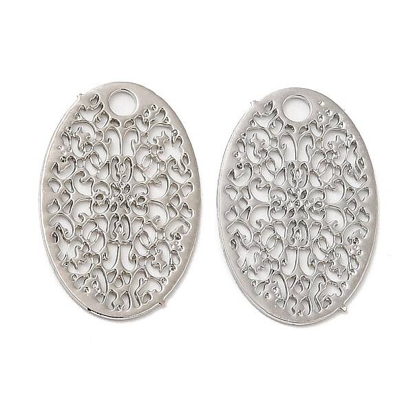 Long-Lasting Plated Brass Filigree Pendants