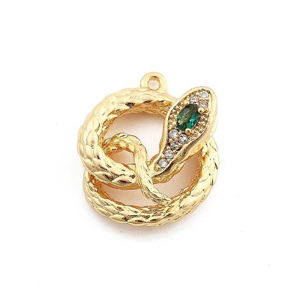 Brass Micro Pave Cubic Zirconia Pendants