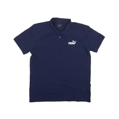PUMA Polo Shirt Blue Short Sleeve Mens M