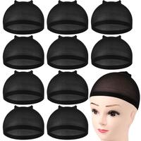 Wig Cap, 10pcs/set Breathable & Comfortable Elastic Wig Cap, Women's Stretch Nylon Wig Cap, Heatless Styling Tool for Women, ...