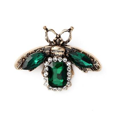 Rhinestone Bee Brooch Pin