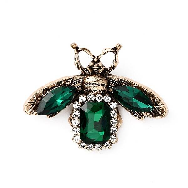 Rhinestone Bee Brooch Pin