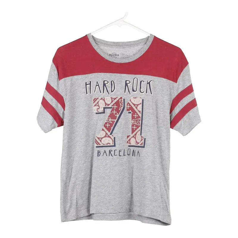 Barcelona Hard Rock Cafe T-Shirt - Small Grey Cotton