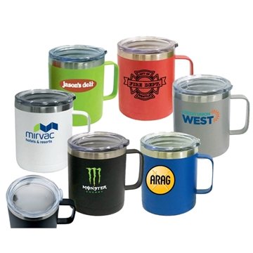 12 Customized 14 oz Vacuum Insulated Coffee Mug - Stainless Steel ...