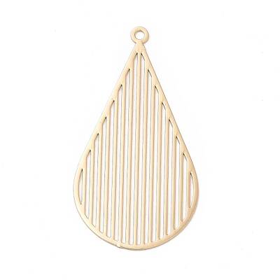 Rack Plating Brass Filigree Pendants