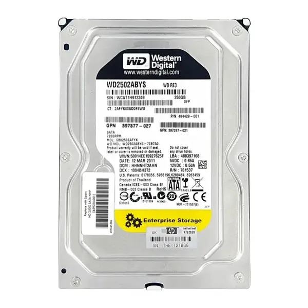 459315-001 HP 250GB 3Gb/s SATA 7200 3.5-inch Hard Drive