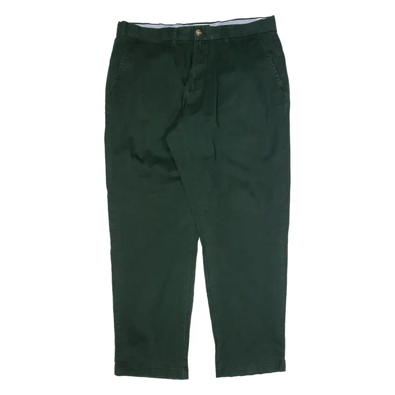 TOMMY HILFIGER Chino Mens Trousers Green Regular Straight W34 L30