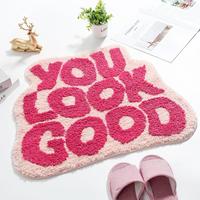 You Look Good Pattern Bath Mat for Room Decor, Soft Plush Bath Rug, Non-slip Bathroom Decorative Floor Mat, Bathroom Accessor...