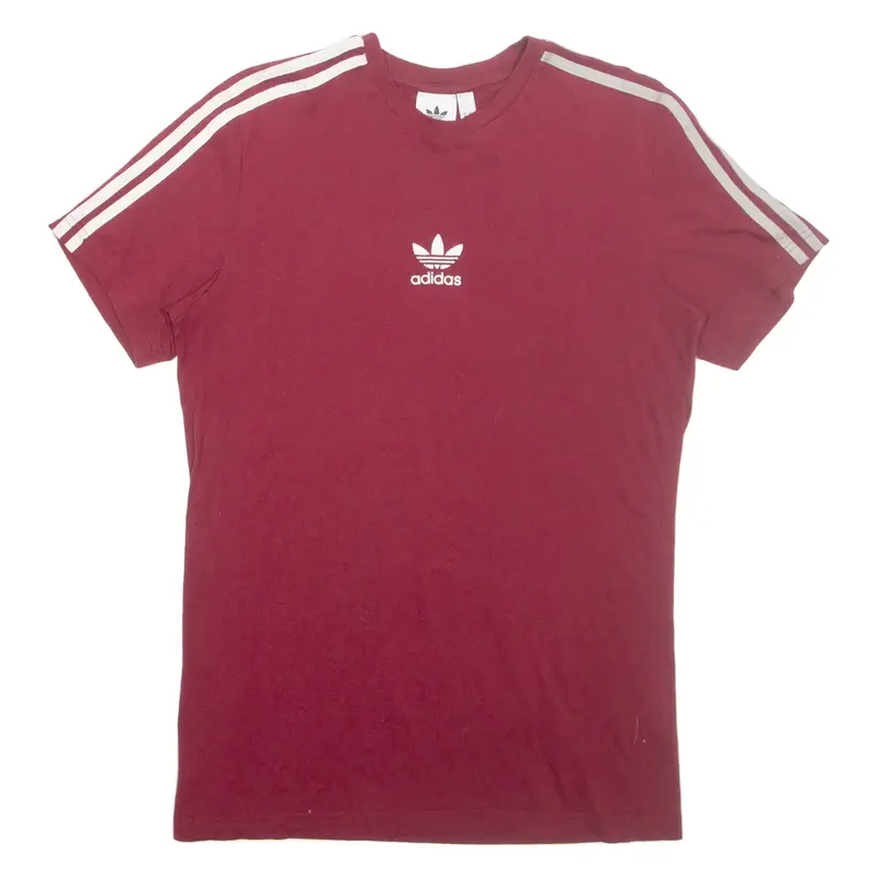 ADIDAS Mens T-Shirt Maroon M