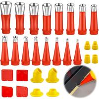 Stainless Steel Sealing Nozzle Set,  Portable Sealing Nozzle Applicator Set, Sealant Finishing Tool for Home Kitchen Bathroom...