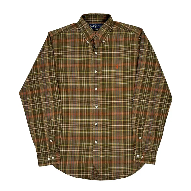 Ralph Lauren Checked Patterned Shirt - Medium Multicoloured Cotton