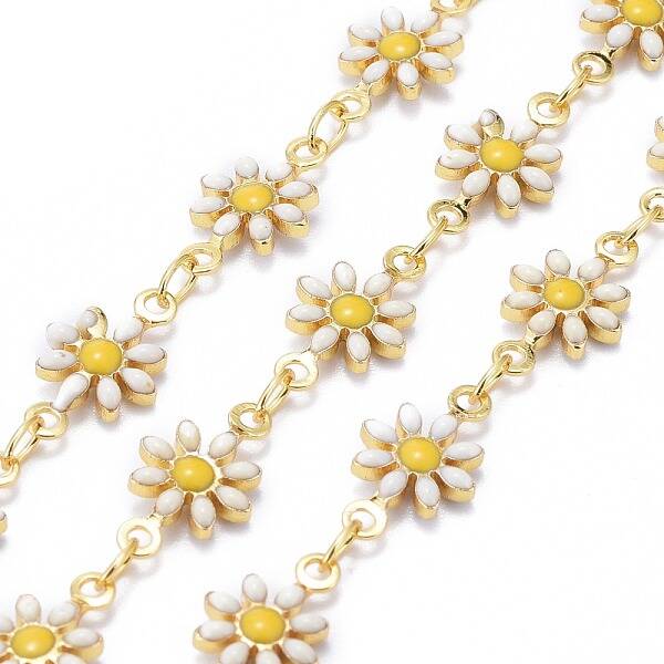 Handmade Brass Enamel Link Chains