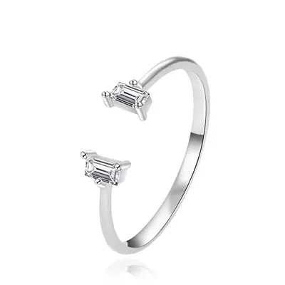 Agato Anello Aperto Moderno In Argento Agt-R56W - Circuito: 57 Mm