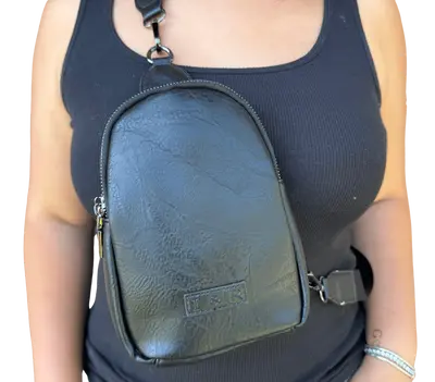 Iris Mini Sling Bag -  with Zipper Closure and Adjustable Strap Purse Fabric (#8067) By Iris & Rainbow